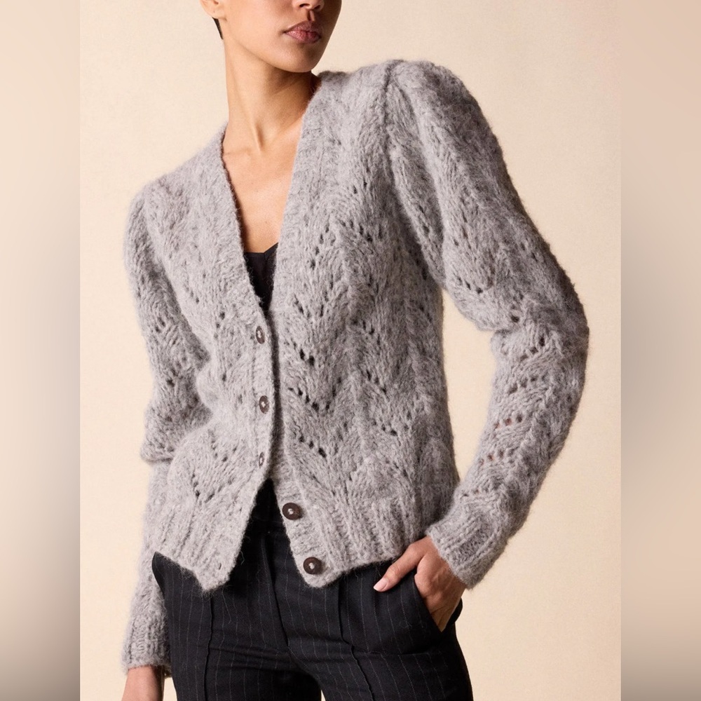 St. Roche Maeve cardigan light grey